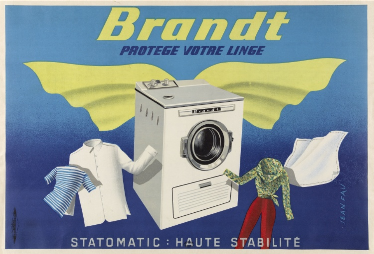 Hình ảnh quảng cáo máy giặt Brandt năm 1959